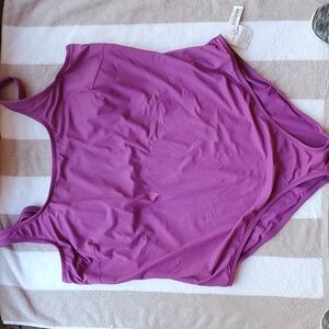 AMAZON ESSENTIALS 4X MAUVE ONE PIECE SWIMSUIT